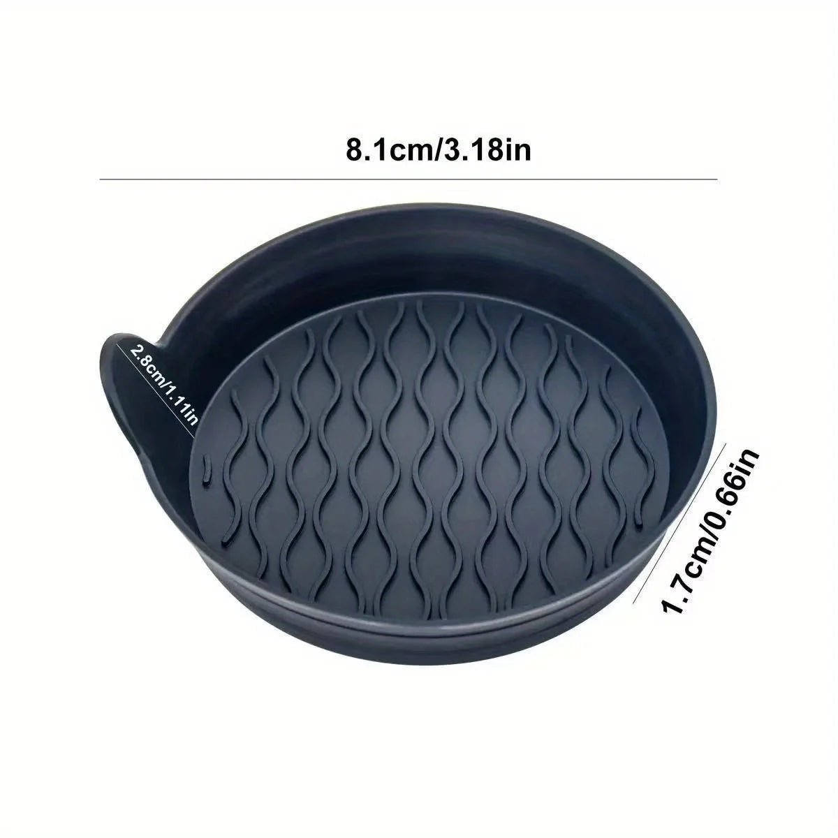 Anti-Slip Silicone Car Cup Holder Mats - 2 Pack