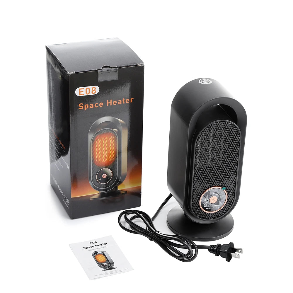 Portable Electric Ceramic Desktop Heater with Timer