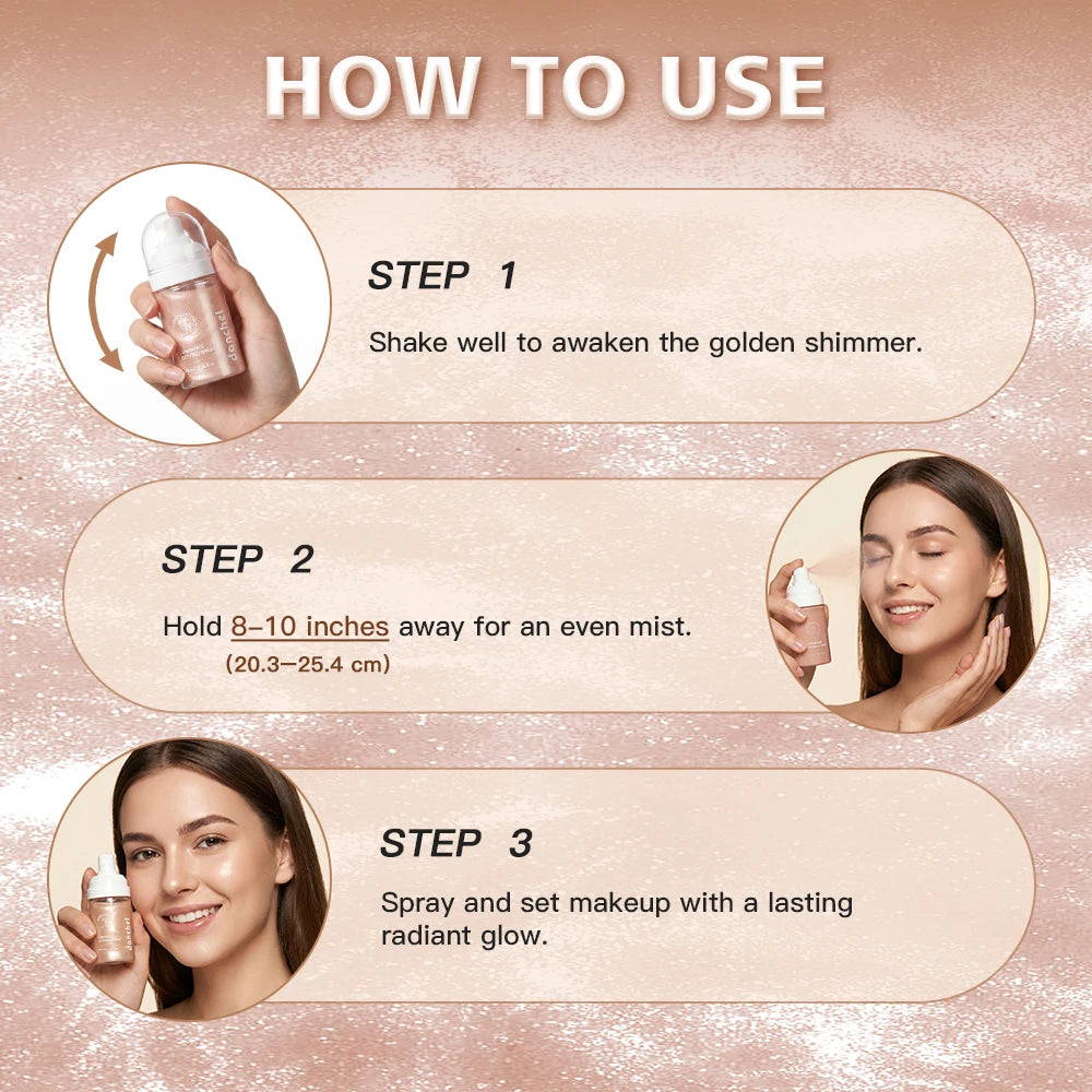 Luminous Hydrating Makeup Setting Spray for Radiant Dewy Finish