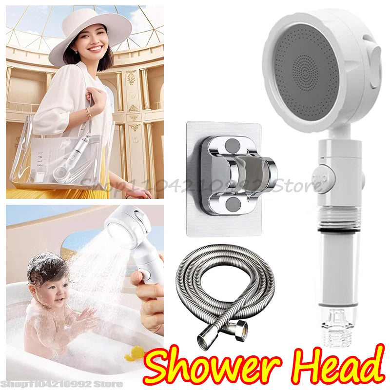 Portable Pressurized Shower Head for Travel and Home - 1