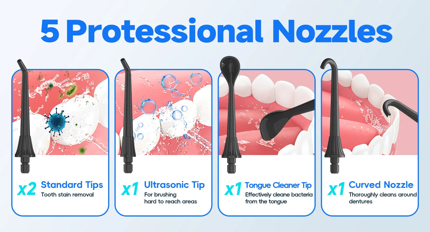Portable Electric Cordless Water Flosser for Teeth Cleaning - 13