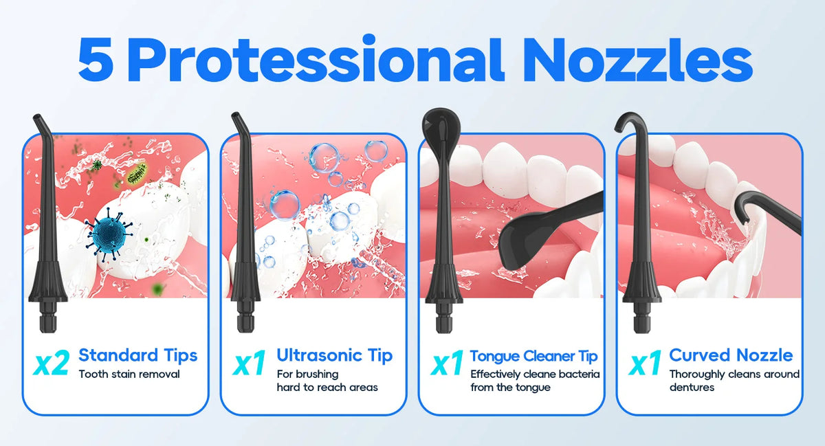 Portable Electric Cordless Water Flosser for Teeth Cleaning