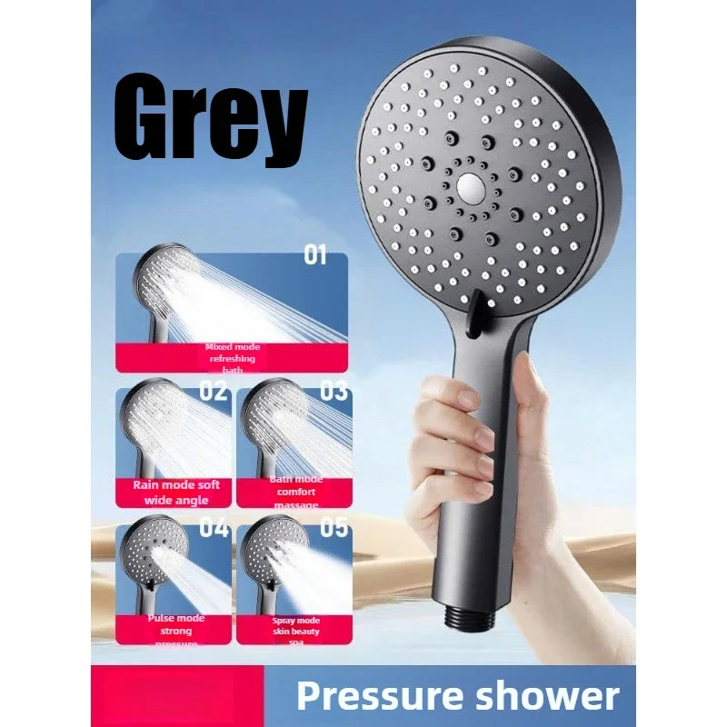 5-Mode Adjustable Handheld Water-Saving Shower Head - 23