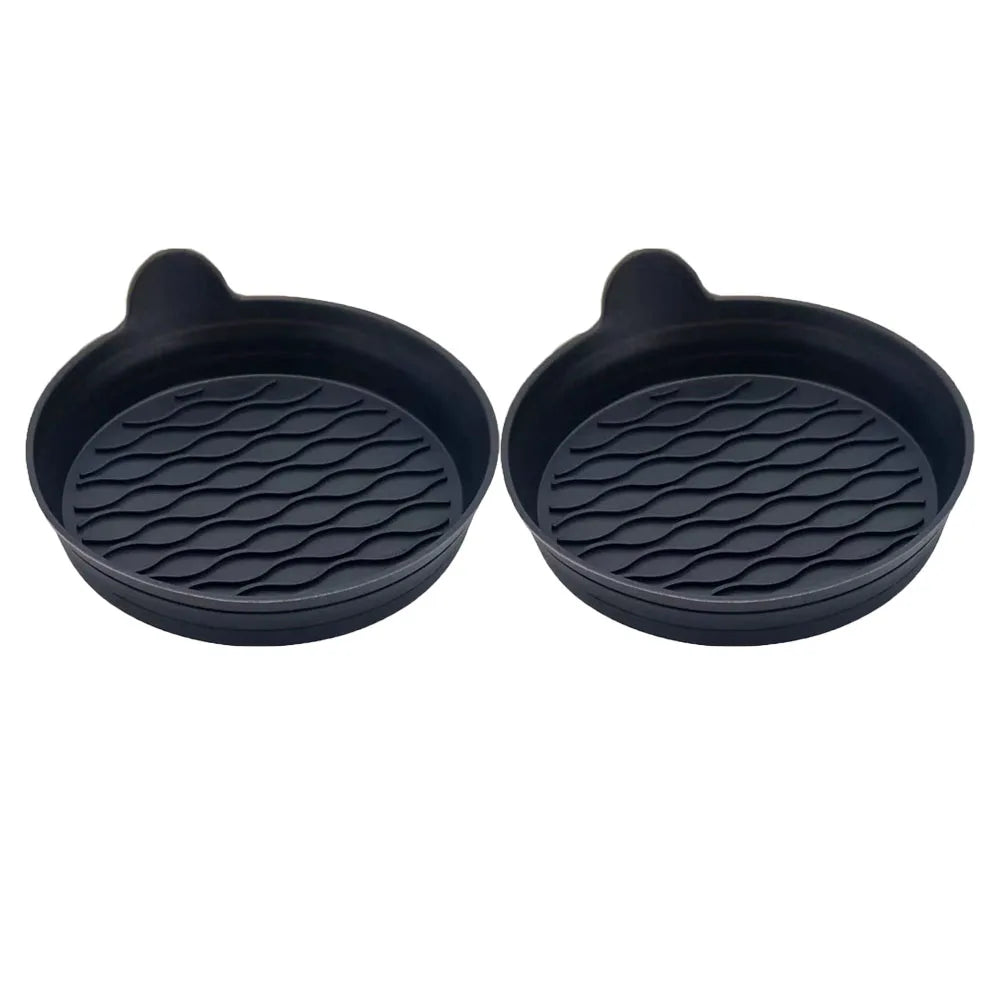 Anti-Slip Silicone Car Cup Holder Mats - 2 Pack