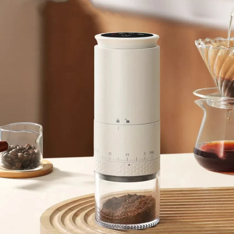 Portable Electric Coffee Burr Grinder with Adjustable Settings - 6