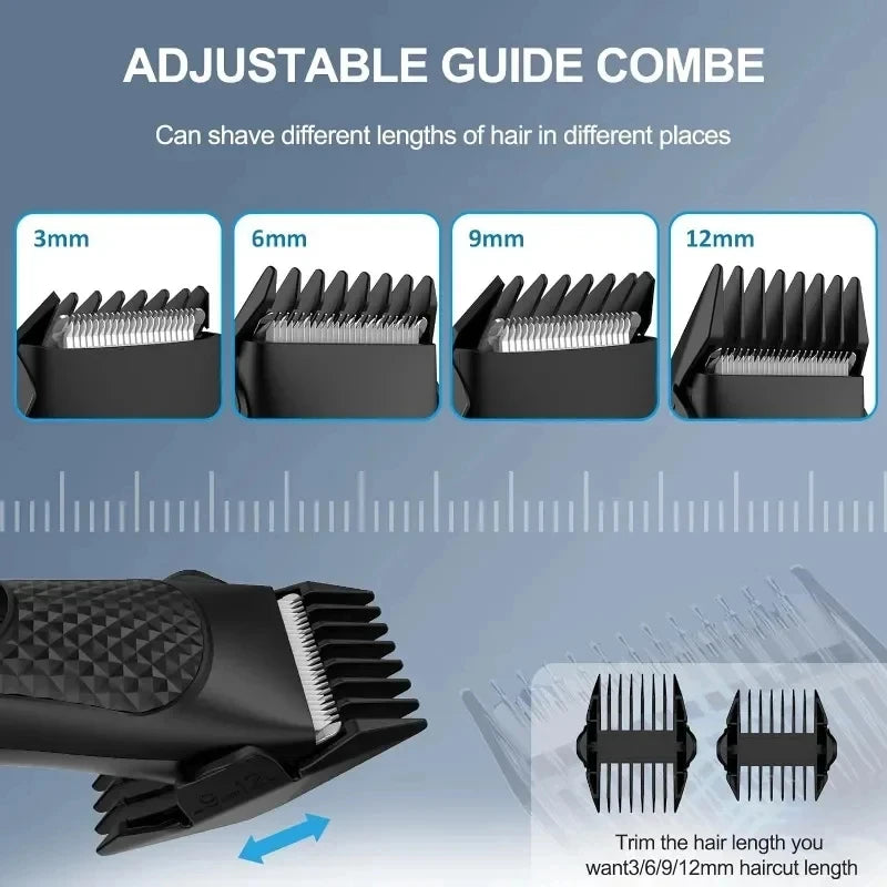 Electric Waterproof Body and Groin Hair Trimmer for Men