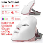 7-Color Rechargeable LED Facial Mask for Skin Rejuvenation