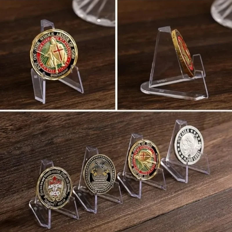 Acrylic Display Stands for Coins and Collectibles 10-Pack - 10