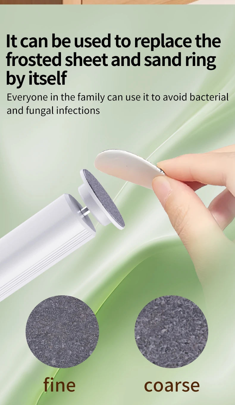 Electric Cordless Foot Callus Remover with 6 Speed Settings