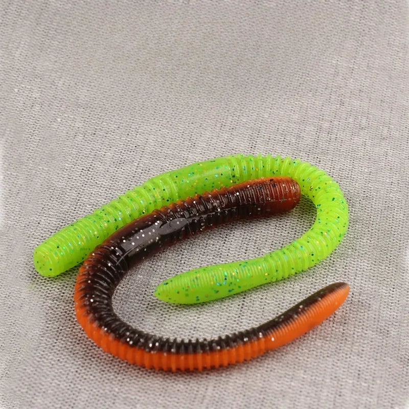 Realistic Soft Earthworm Fishing Lures 10-Pack