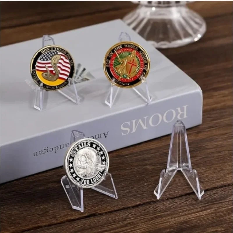 Acrylic Display Stands for Coins and Collectibles 10-Pack