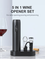 Automatic Rechargeable Electric Wine Bottle Opener Set