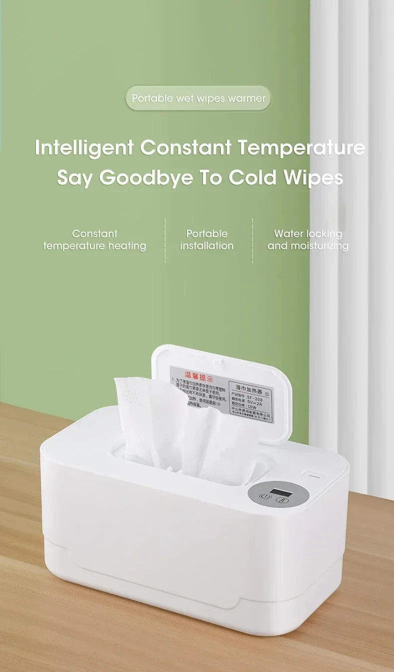 Portable Baby Wipe Warmer with LED Temperature Display