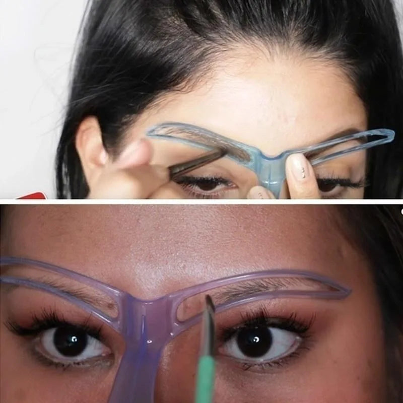 8-Piece Eyebrow Shaping Stencil Kit for Perfect Brows