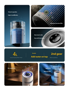 Desktop Humidifier with Quiet Mist for Home and Office