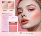 2-in-1 Cream and Powder Blush Palette for Radiant Glow