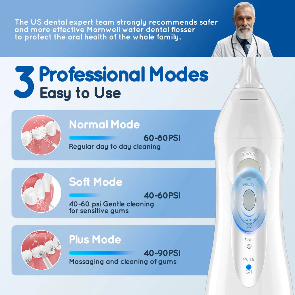 Portable Water Flosser and Sonic Electric Toothbrush Combo Set