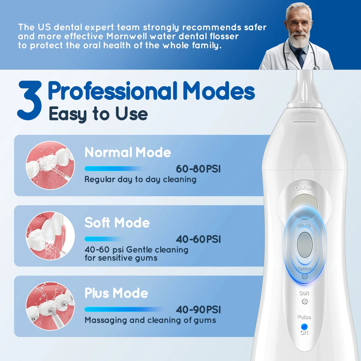 Portable Water Flosser and Sonic Electric Toothbrush Combo Set