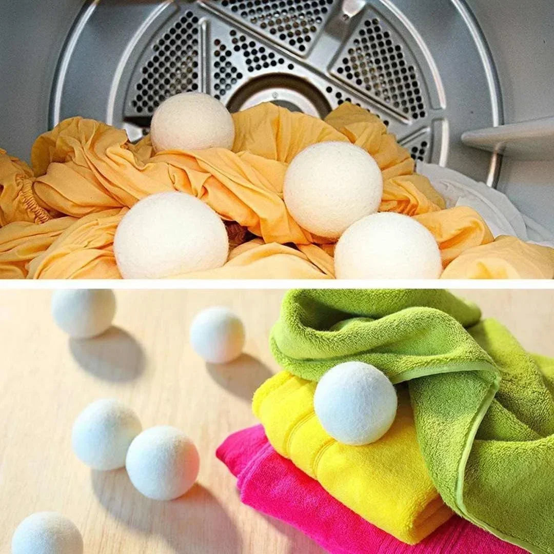 Reusable Wool Dryer Balls for Natural Fabric Softening