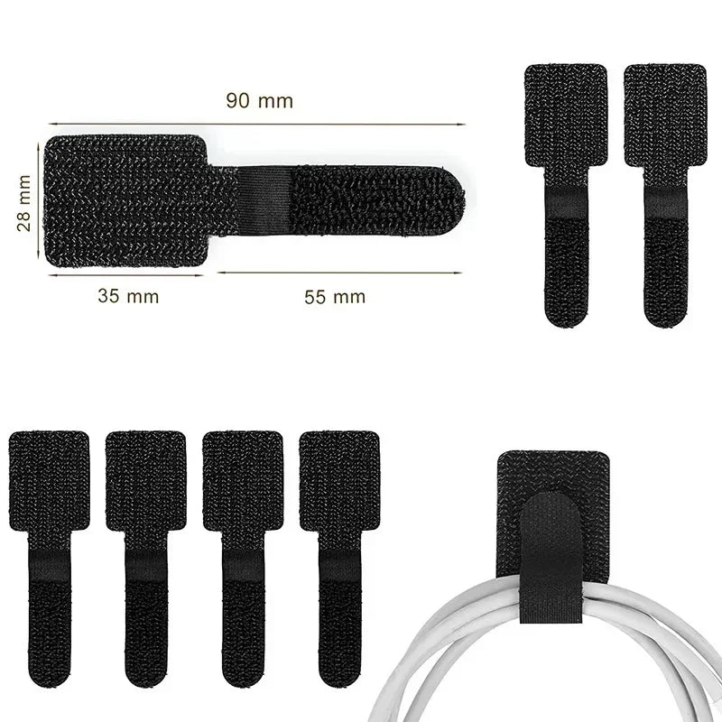 Reusable Adhesive Cable Management Straps