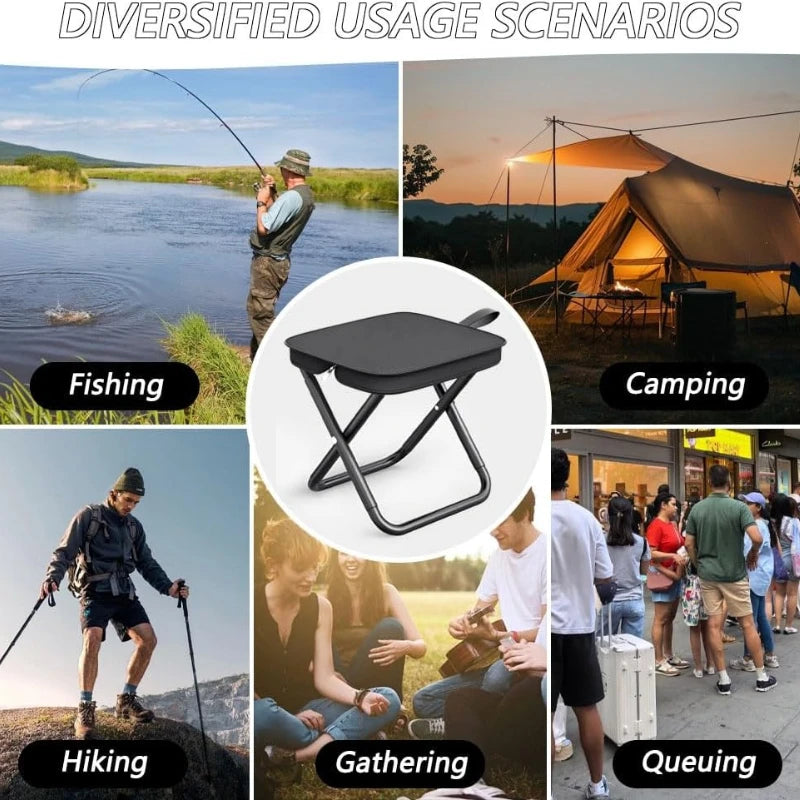 Portable Folding Stool for Camping, Hiking and Outdoor Travel