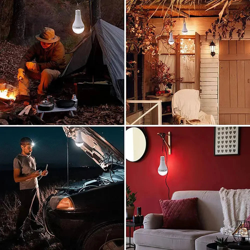 Portable Solar Powered LED Hanging Light for Camping and Emergency - 5