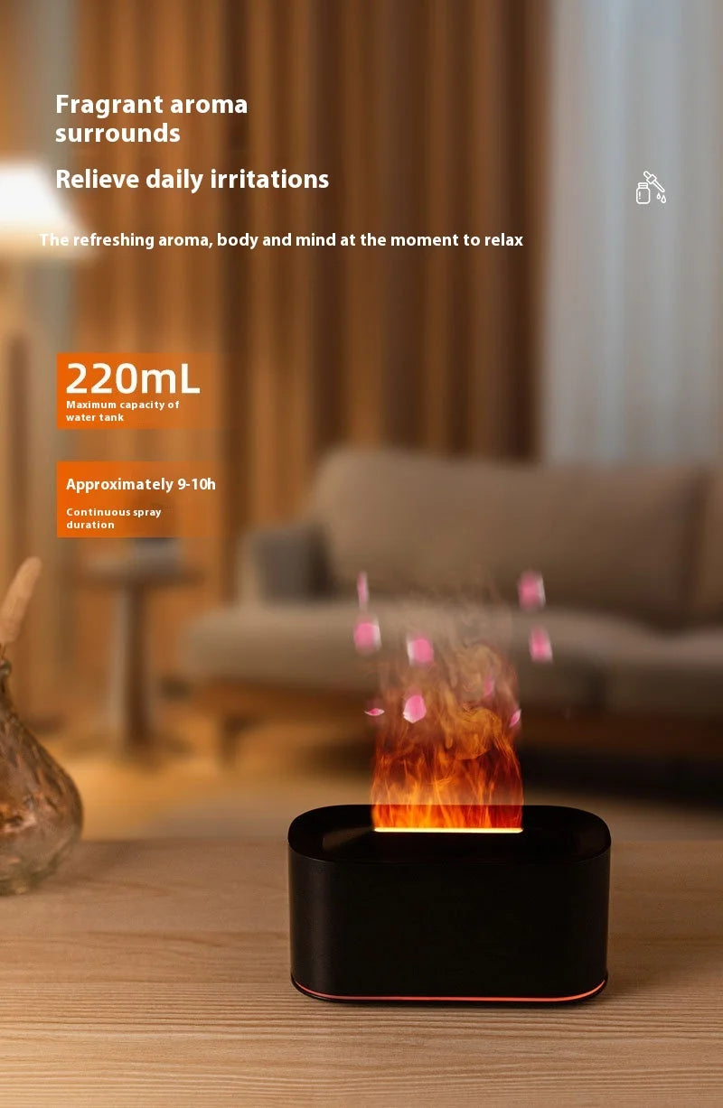 Flame Effect Aromatherapy Essential Oil Humidifier - 13