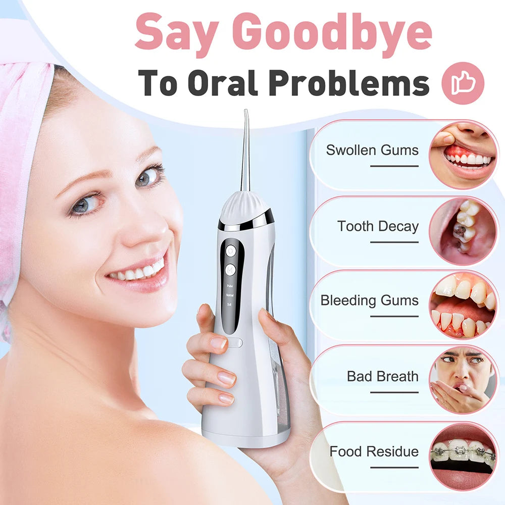 Portable Rechargeable Electric Water Flosser for Teeth Deep Cleaning - 2