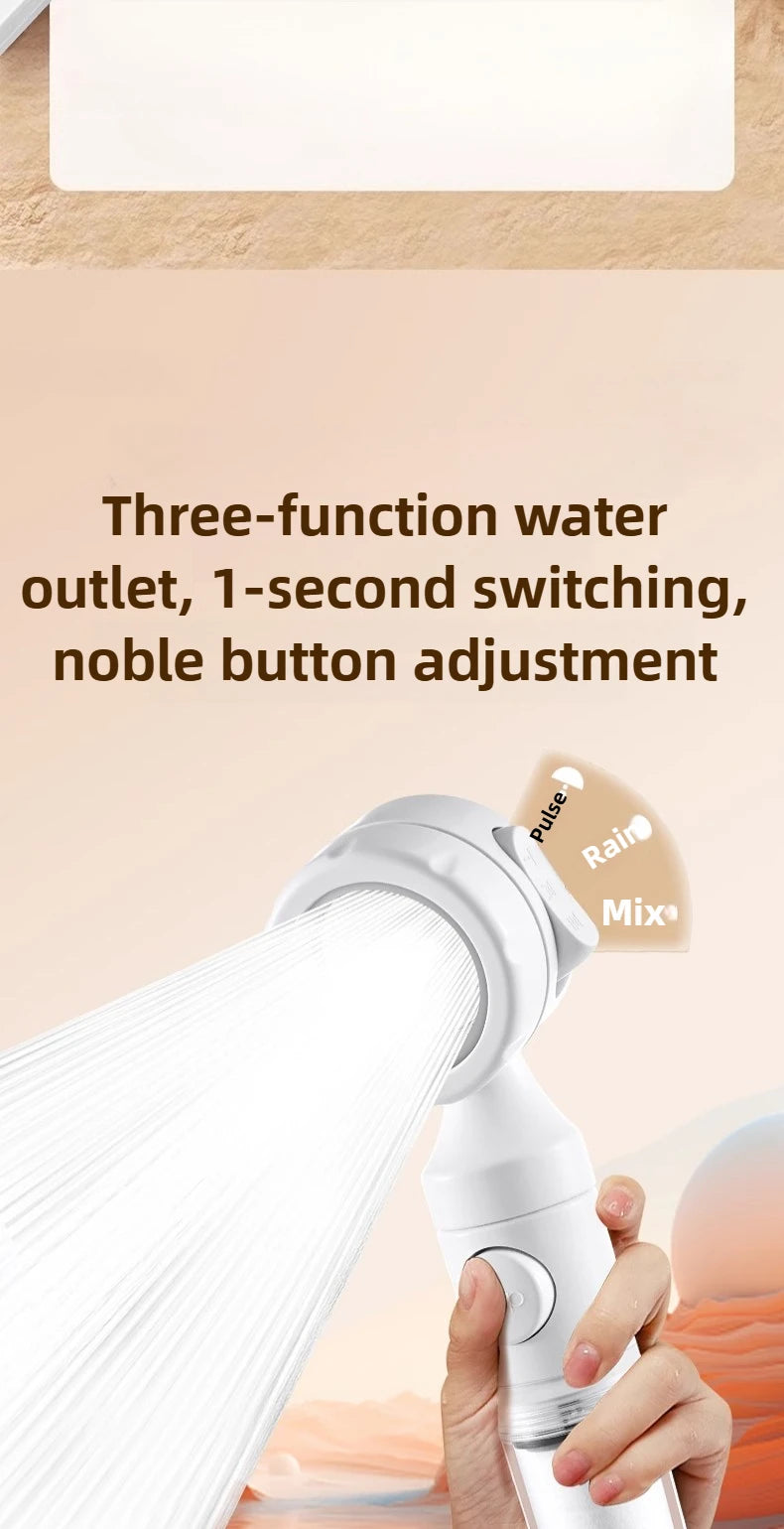 Portable Pressurized Shower Head for Travel and Home