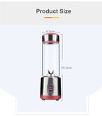 Portable Electric USB Rechargeable Fruit Juicer Blender Cup