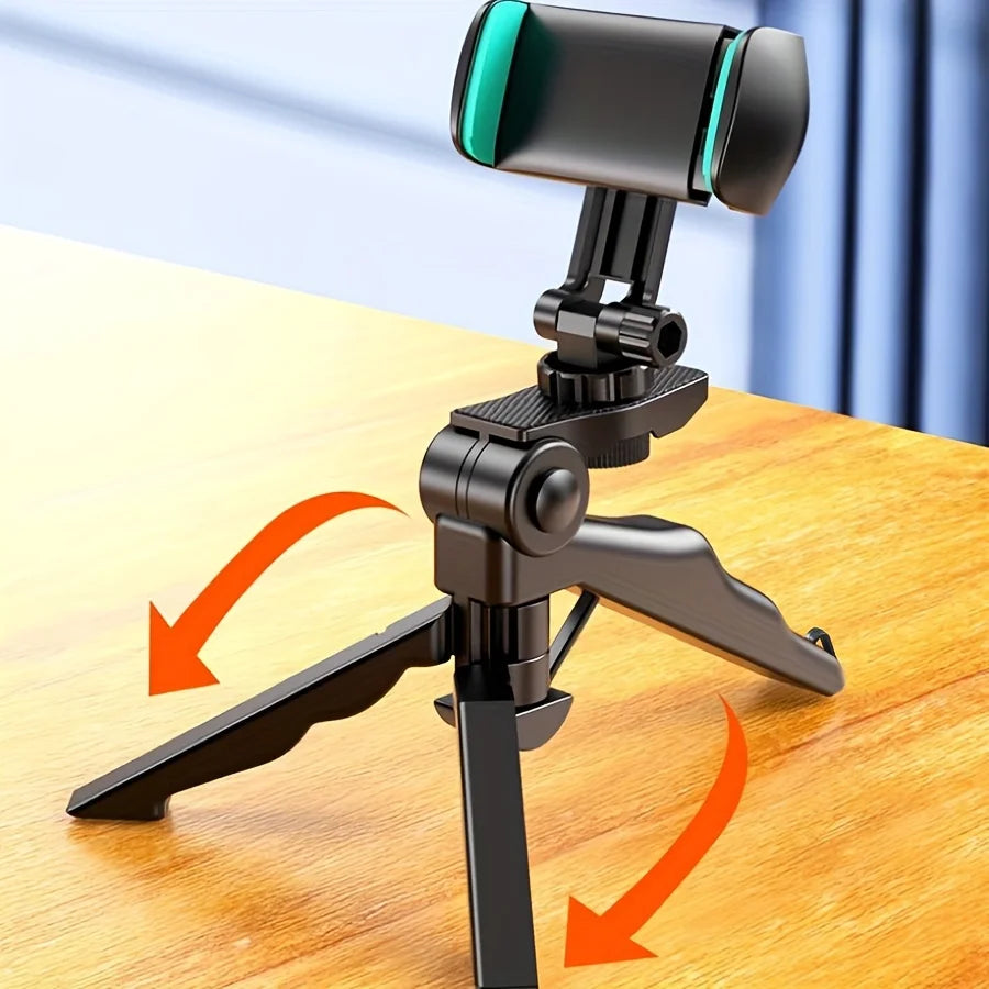 Portable Phone Tripod Stand and Handheld Selfie Grip - 4