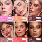 Matte Embossed Blush Palette with Professional Makeup Brush