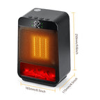 Portable Electric Space Heater with Ambient Flame Light