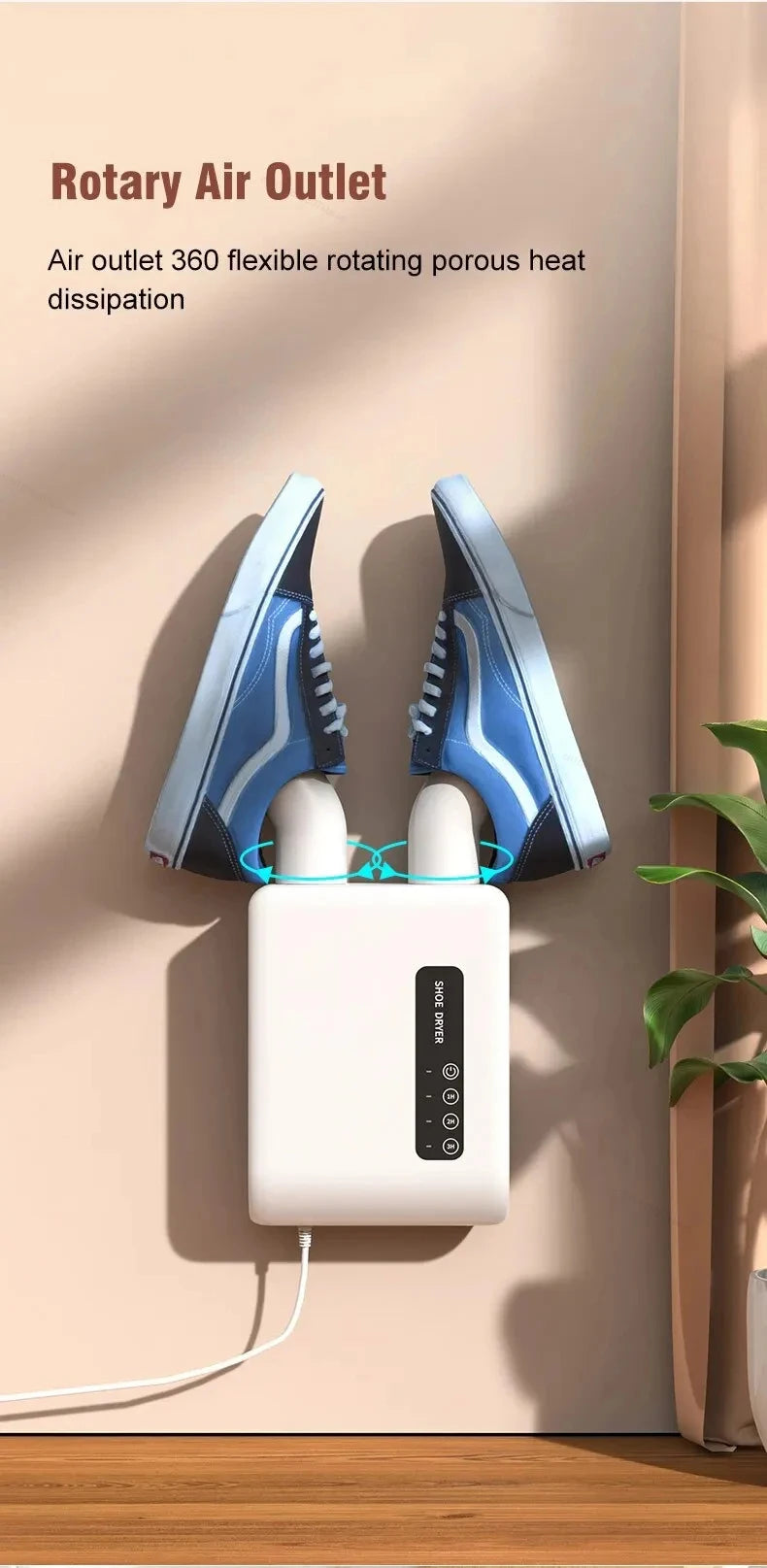 Electric Shoe and Boot Dryer with Deodorizer