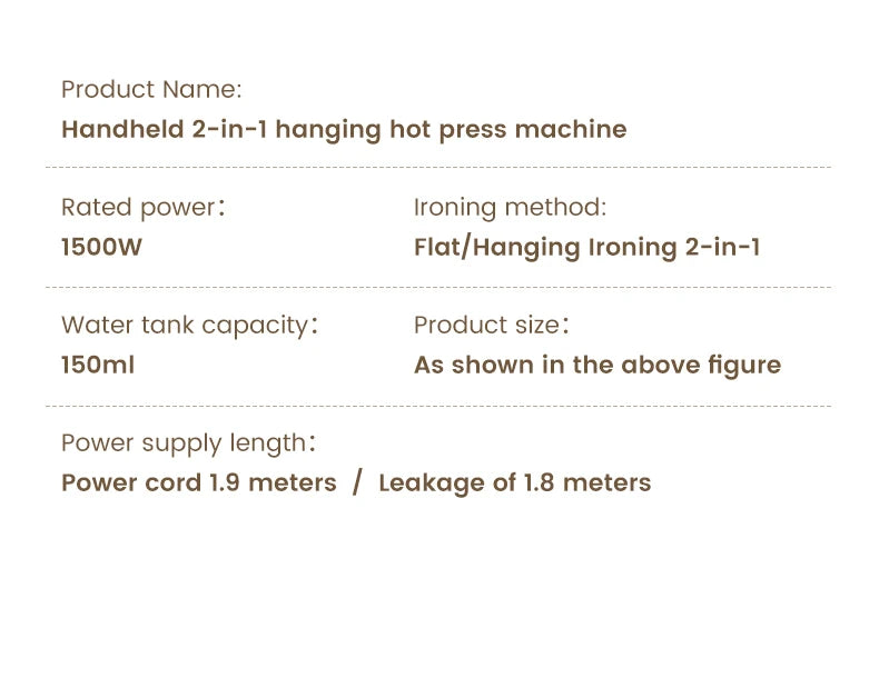 Portable 1500W Handheld Garment Steamer for Clothes - 19
