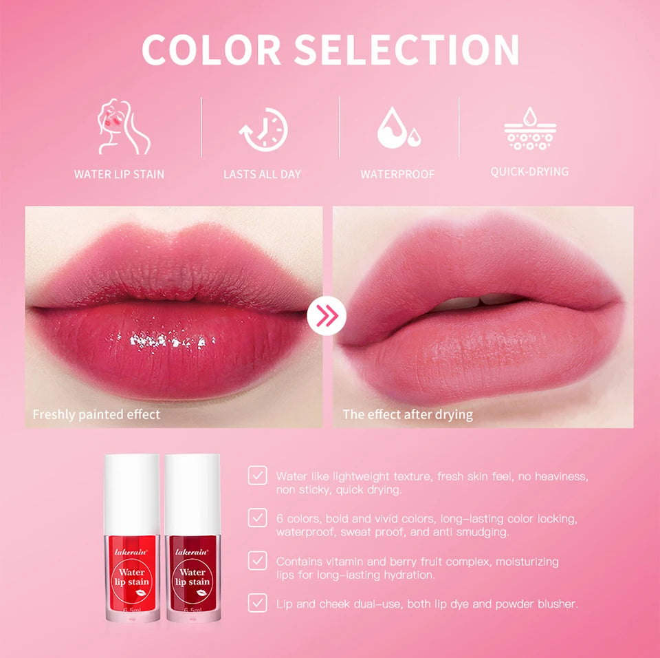 Waterproof 2-in-1 Matte Lip Tint and Liquid Blush