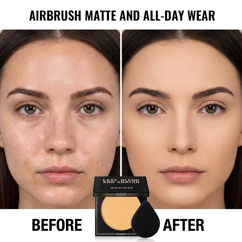 Matte Oil-Control Pressed Setting Powder for Face Makeup - 3