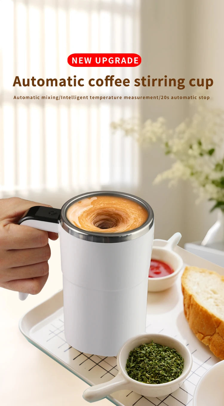 Automatic Self-Stirring Temperature Display Mug