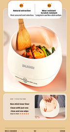 Portable 1.8L Smart Mini Rice Cooker for Small Kitchens and Dorms