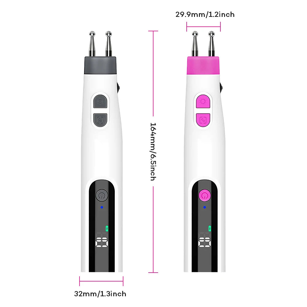 Electric Double-Head Meridian Massage Pen for Body Relaxation - 14
