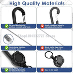 Heavy Duty Retractable Carabiner Key Chain with Steel Wire