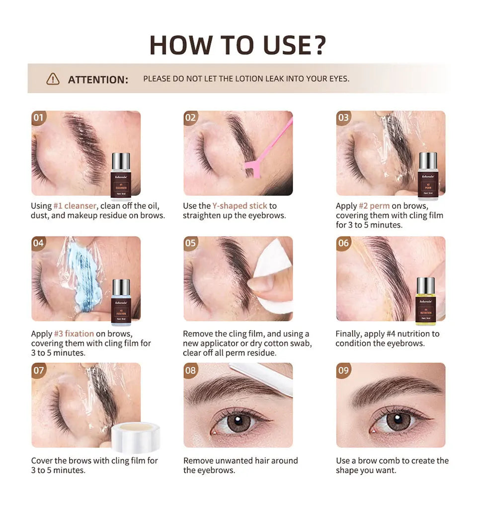 Professional Semi-Permanent Eyebrow Lamination Lifting Kit