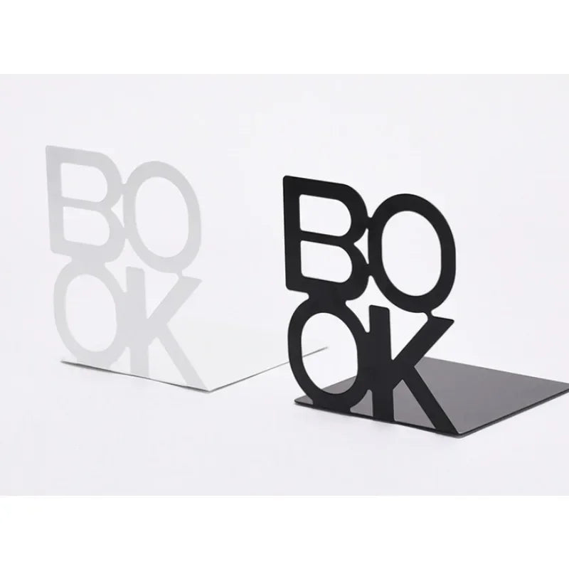 Heavy Duty Metal Bookends for Shelves and Home Decor