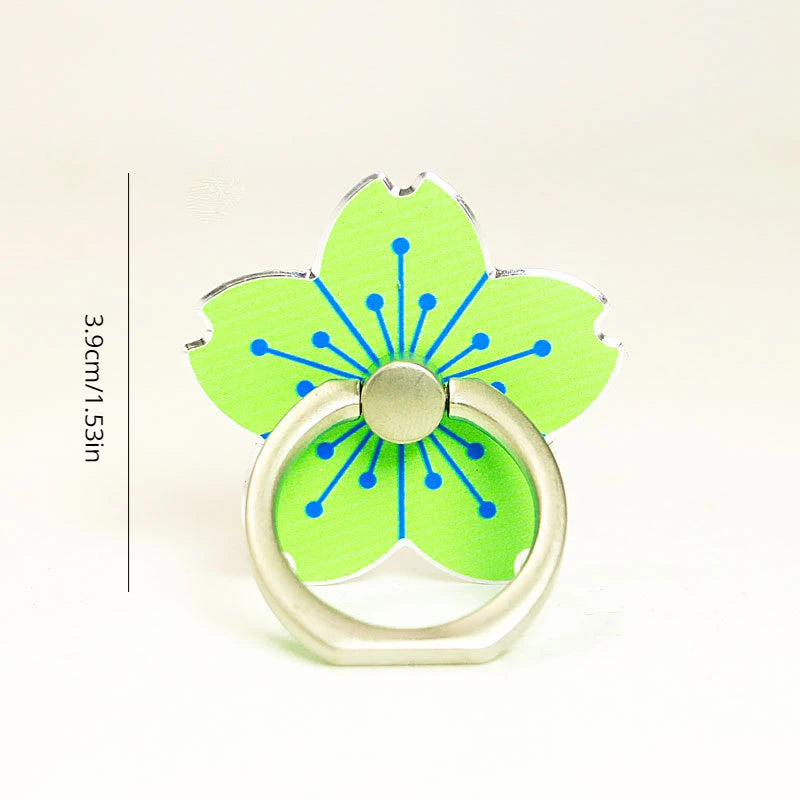 Flower Rotating Metal Phone Ring Holder